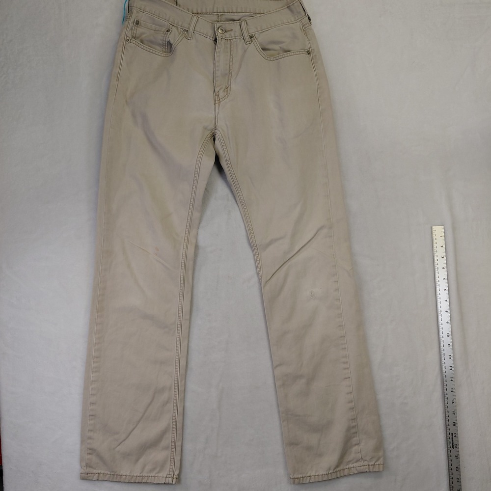 Levis 559 Relaxed Straight Khaki Tan Pants Mens 32x32 Tag 32x36